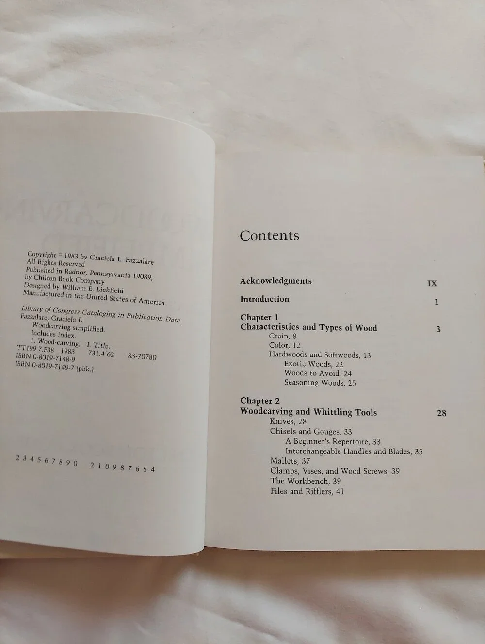Woodcarving Simplified by Graciela L. Fazzalare-Chilton Hobby Series-illistrated